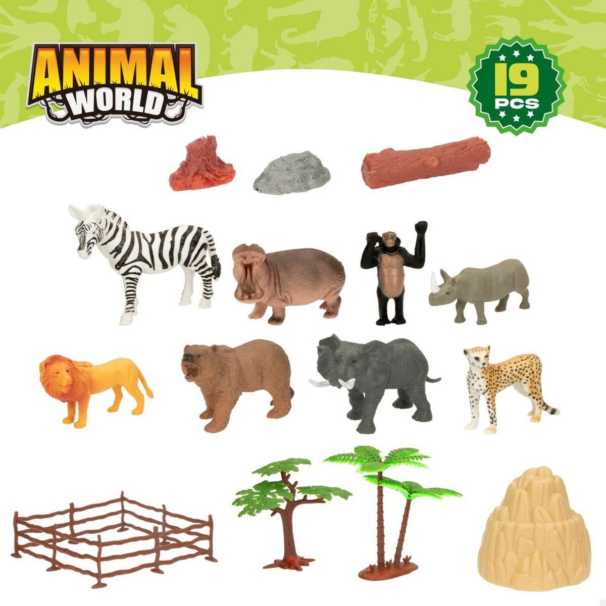 Фигурок животных Colorbaby 19 Предметы джунгли Пластик 14 x 6 x 5 cm (6 штук)-7