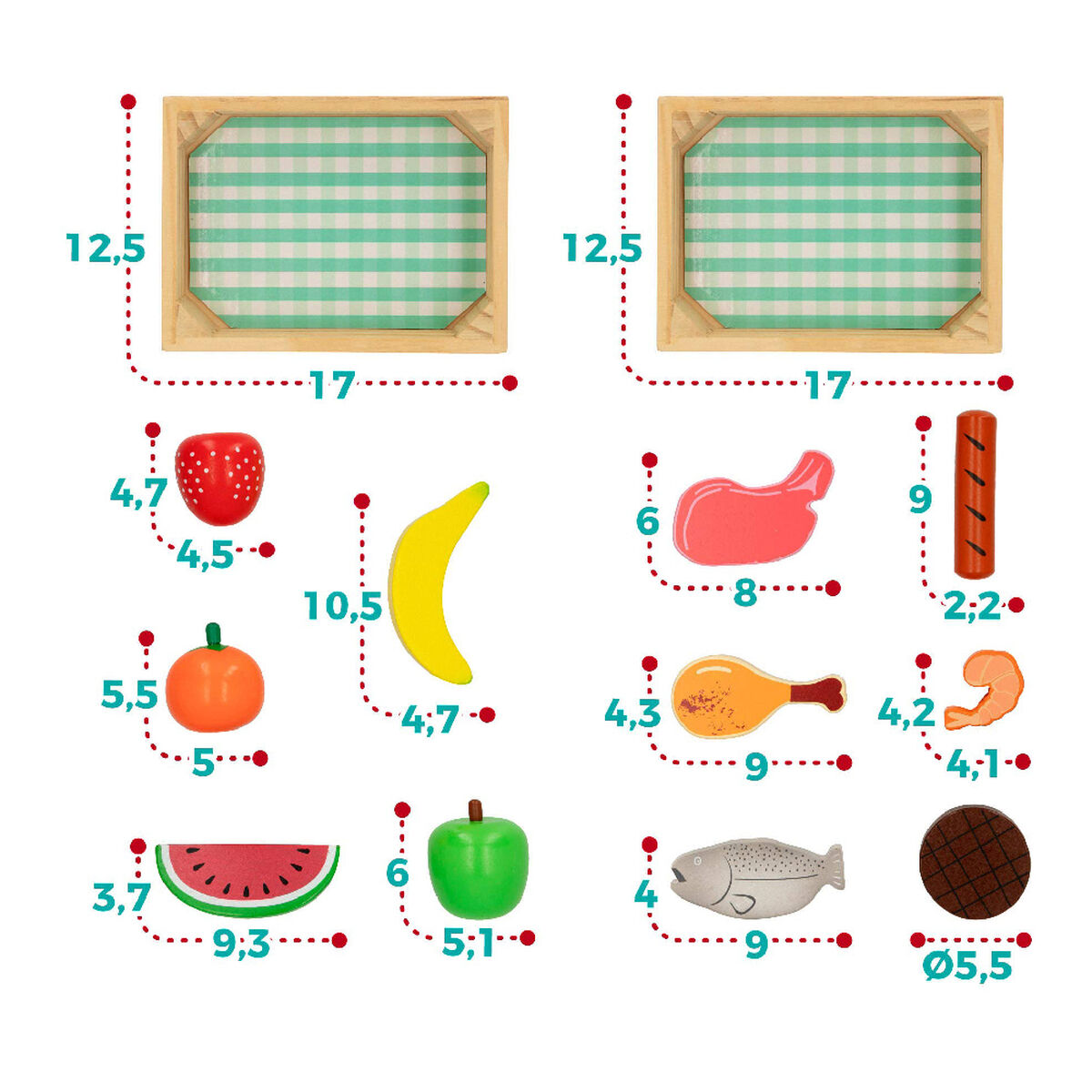 Набор игрушечных продуктов Woomax 12 Предметы (12 pcs)-3