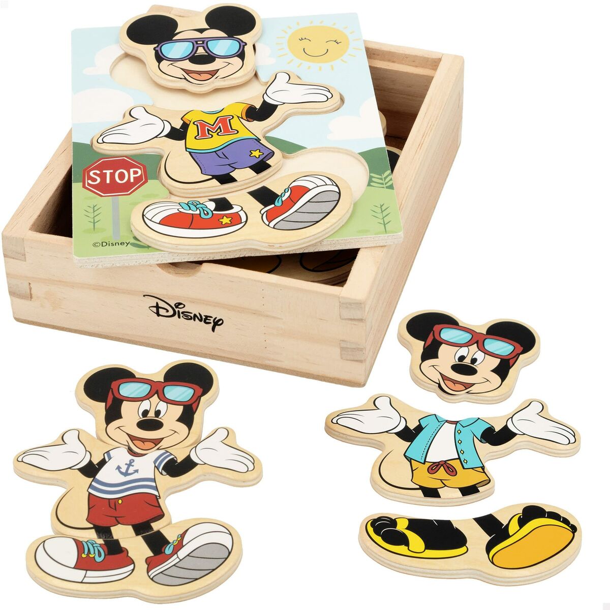 Детский деревянный паззл Disney Деревянный (19 pcs)-3