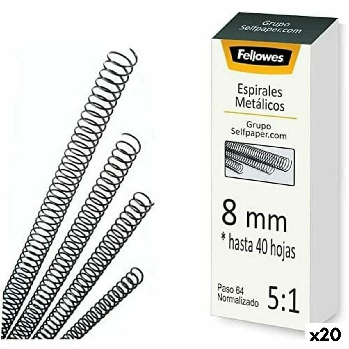 Спирали для привязки Fellowes 6000802 Чёрный A4 Металл Связывание (25 штук)-2