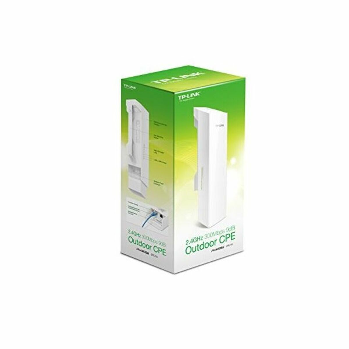 Точка доступа TP-LINK CPE210 2.4 GHz 300N 27 dBm 9 dBi PoE-7