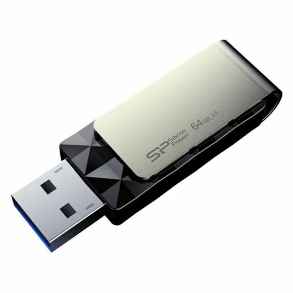 USВ-флешь память Silicon Power Blaze B30 64 GB Чёрный-2