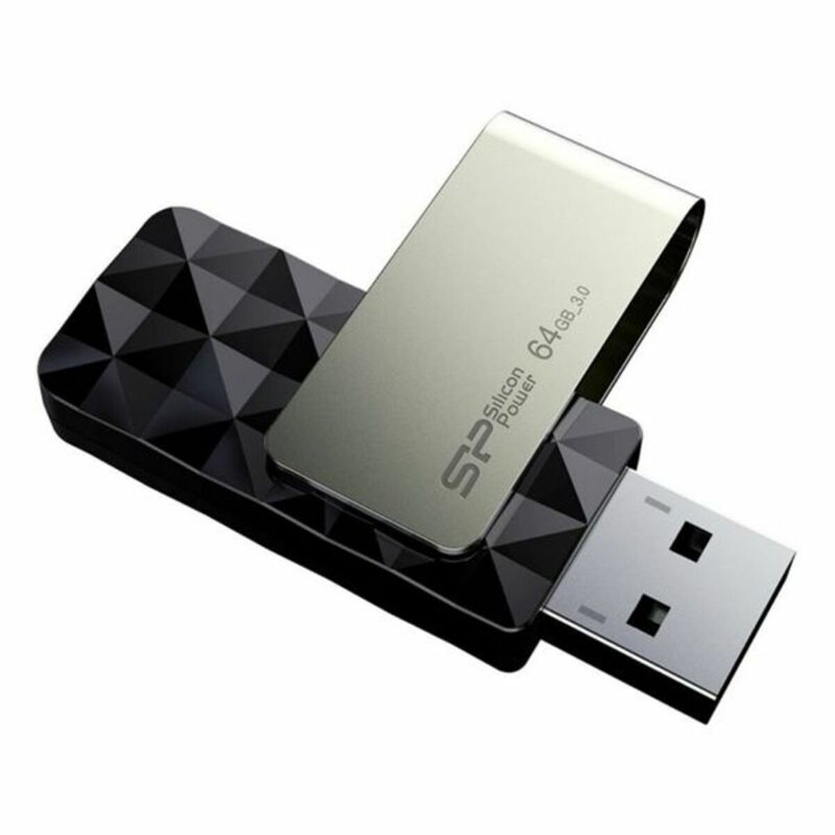USВ-флешь память Silicon Power Blaze B30 64 GB Чёрный-3