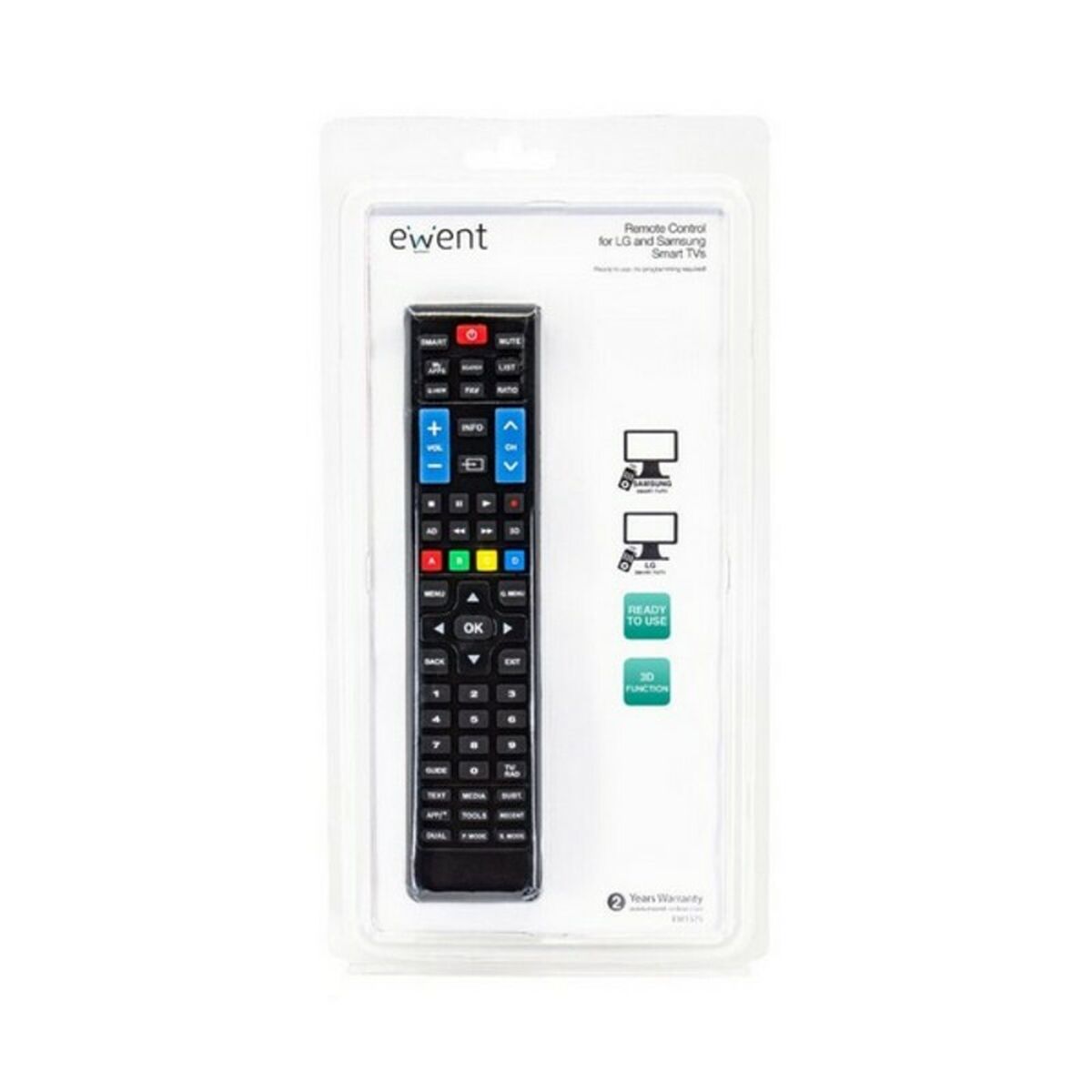 Пульт управления для Смарт-ТВ Ewent EW1575 Чёрный-3