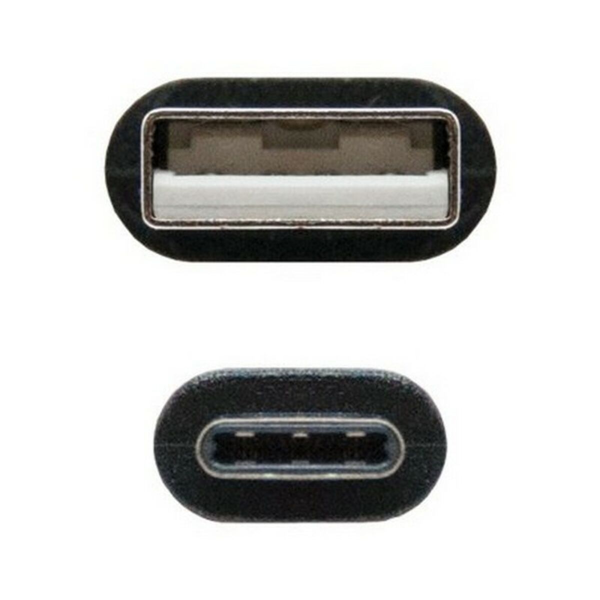 Кабель USB A — USB C NANOCABLE 10.01.210 Чёрный-2