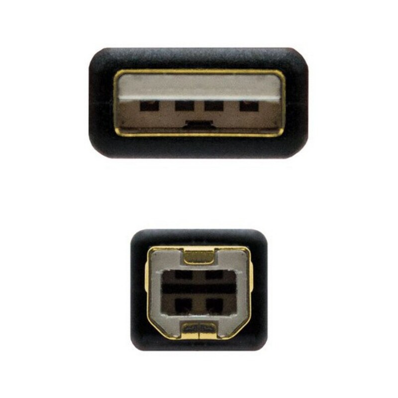 Кабель USB 2.0 A — USB B NANOCABLE 10.01.120 Чёрный-2