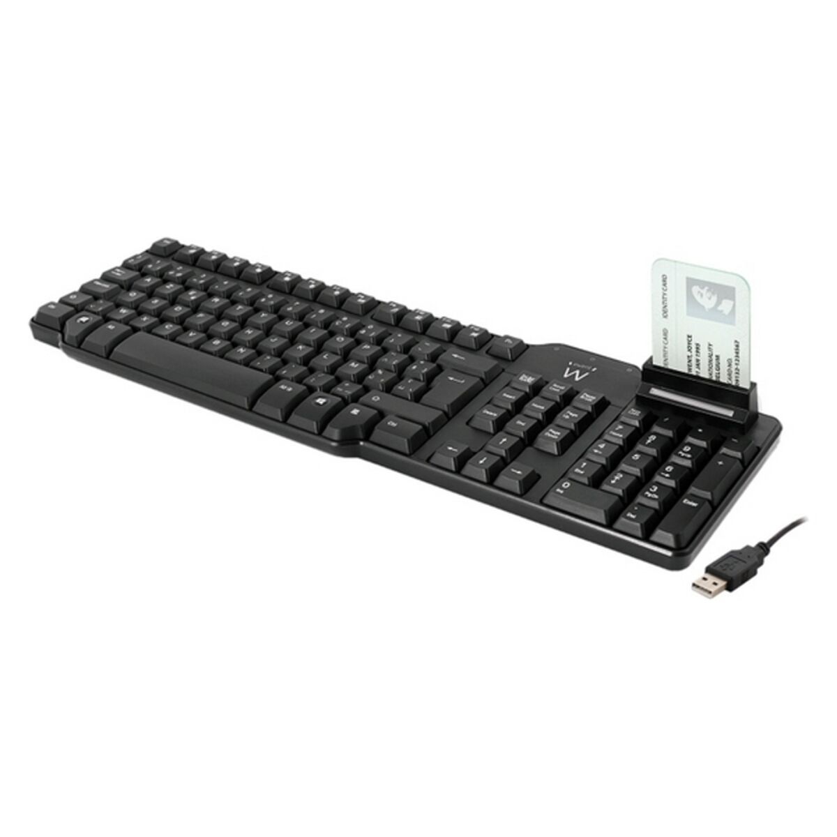 Клавиатура с ридером Ewent EW3252 DNI Чёрный-3