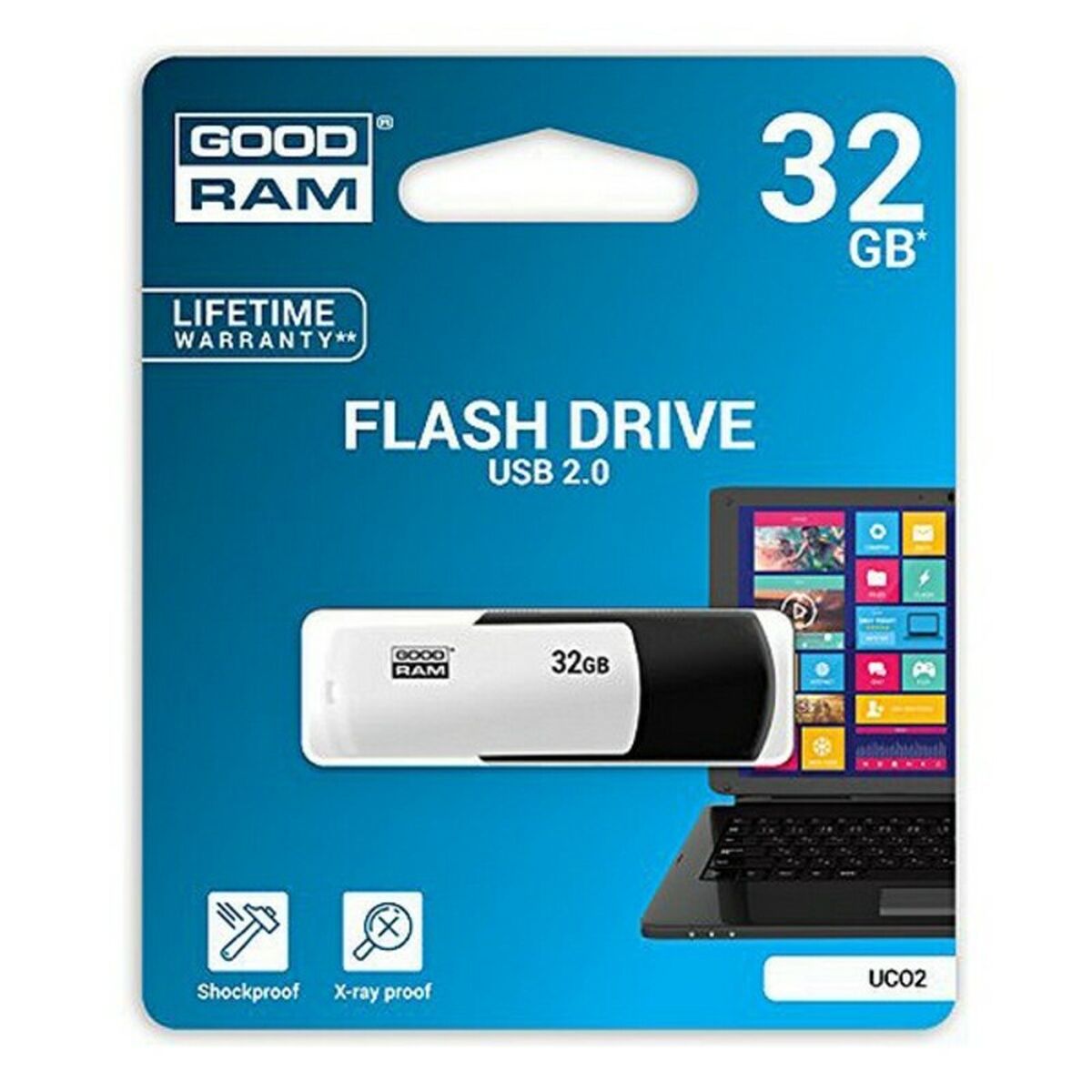 Pendrive GoodRam UCO2 USB 2.0 Белый/Черный USВ-флешь память-3