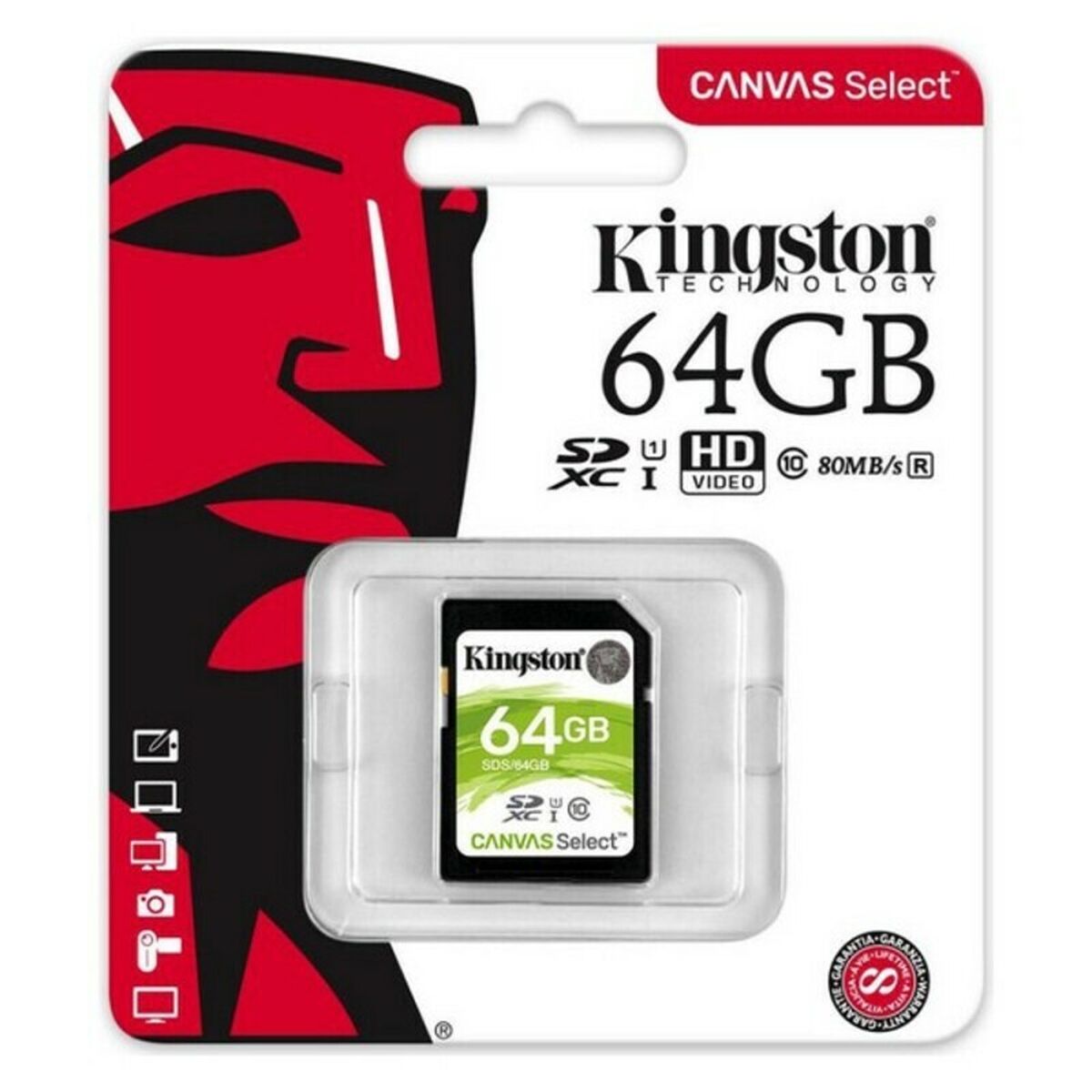 Карта памяти SD Kingston SDS2 100 MB/s exFAT-3