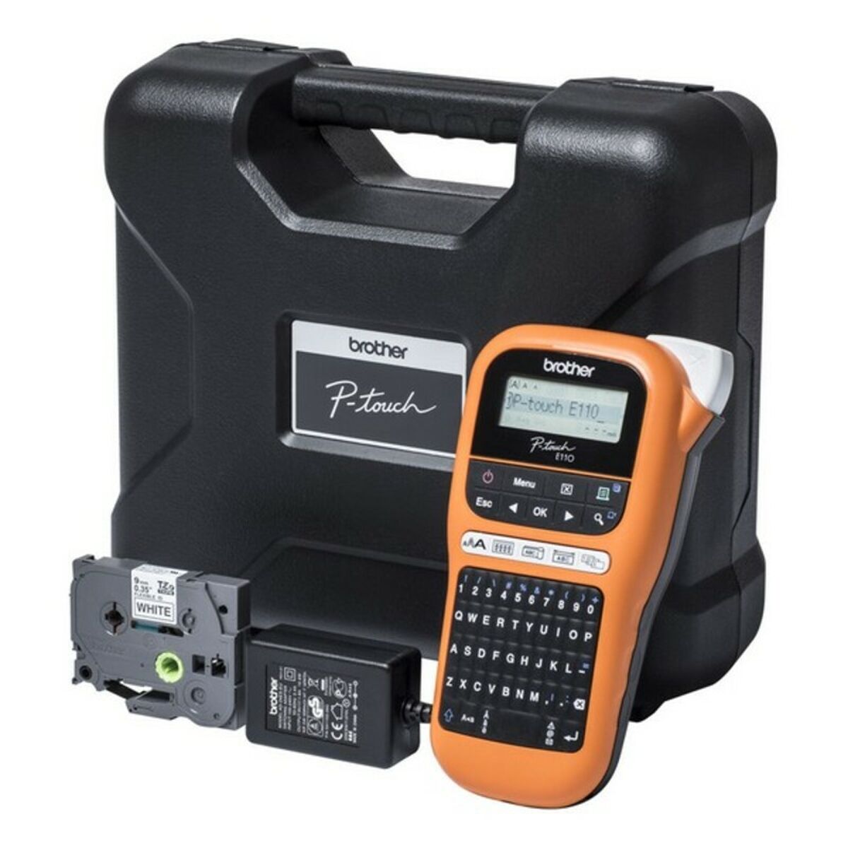 Портативная электронная линейка Brother PT-E110VP LCD Оранжевый-5