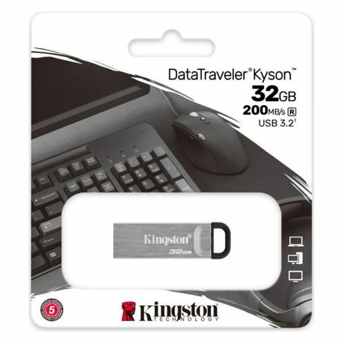 USВ-флешь память Kingston DataTraveler DTKN Серебристый USВ-флешь память-3