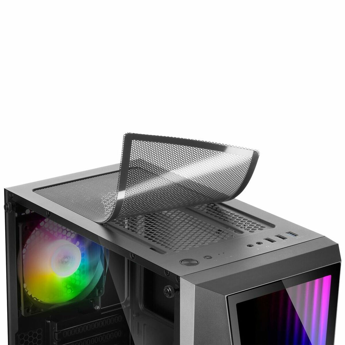 Блок полубашня ATX Galileo Mars Gaming MC777 LED RGB Чёрный-2