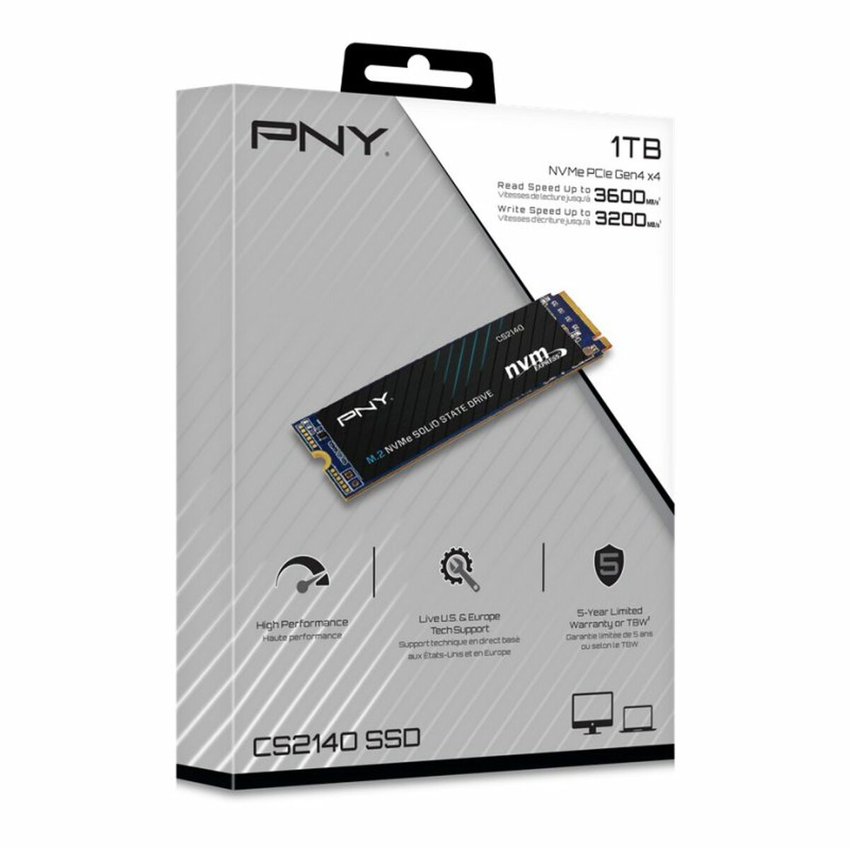 Жесткий диск PNY CS2140 1 TB 1 TB SSD SSD-2