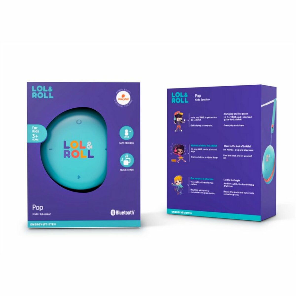 Портативный Bluetooth-динамик Energy Sistem Lol&Roll Pop Kids Синий 5 W 500 mAh-2