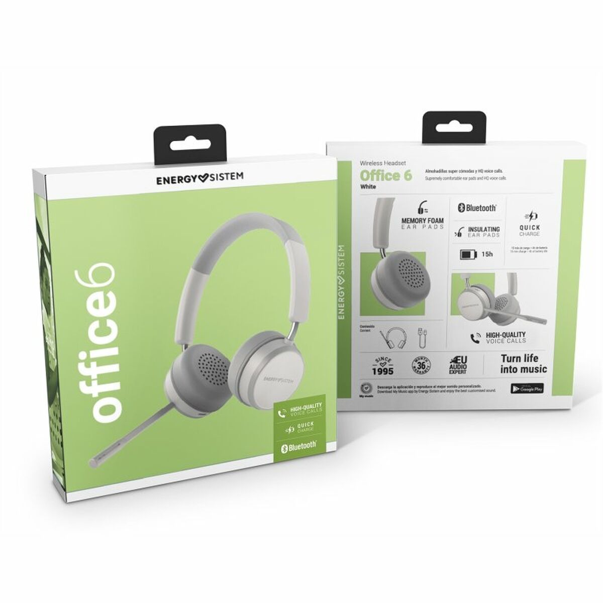 Наушники с микрофоном Energy Sistem Bluetooth Белый-2