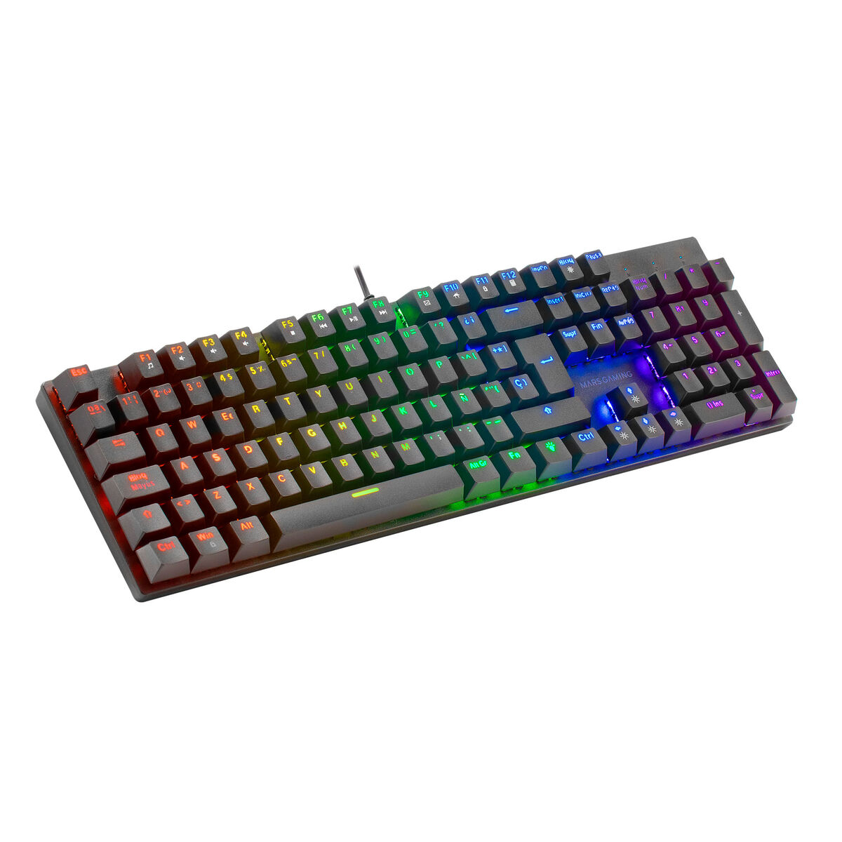 Клавиатура Mars Gaming MK422 Испанская Qwerty RGB Чёрный-2