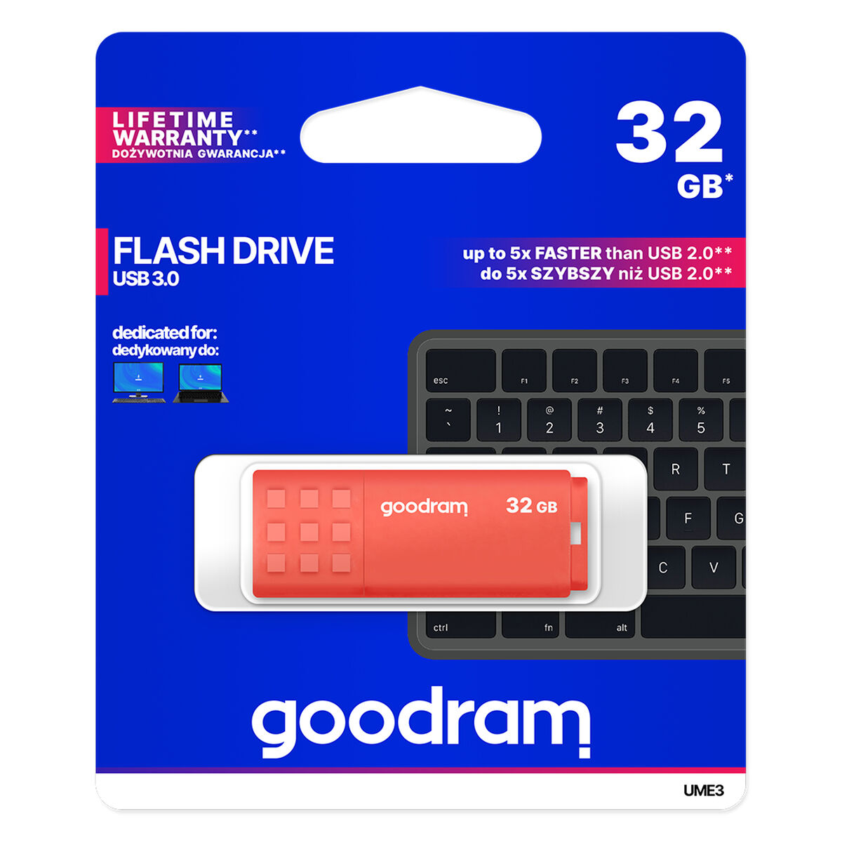 USВ-флешь память GoodRam UME3 Оранжевый 32 GB-5