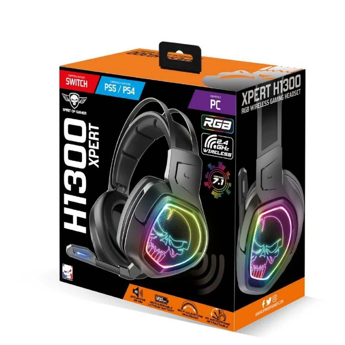Наушники Spirit of Gamer Xpert H1300 Чёрный-2