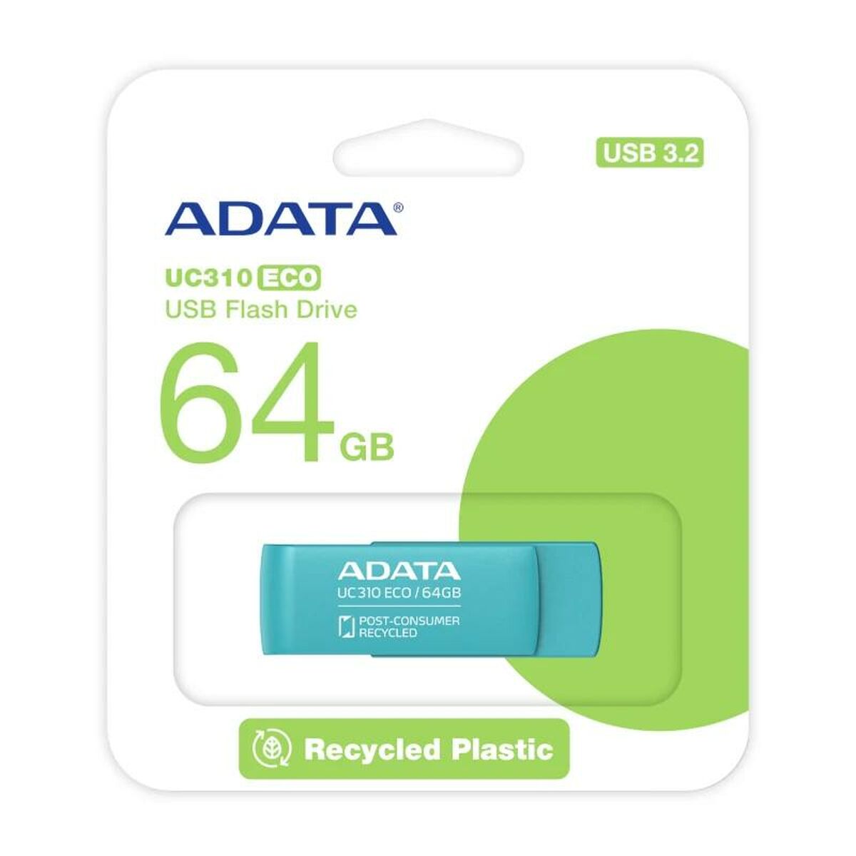 USВ-флешь память Adata UC310  64 Гб Зеленый-2