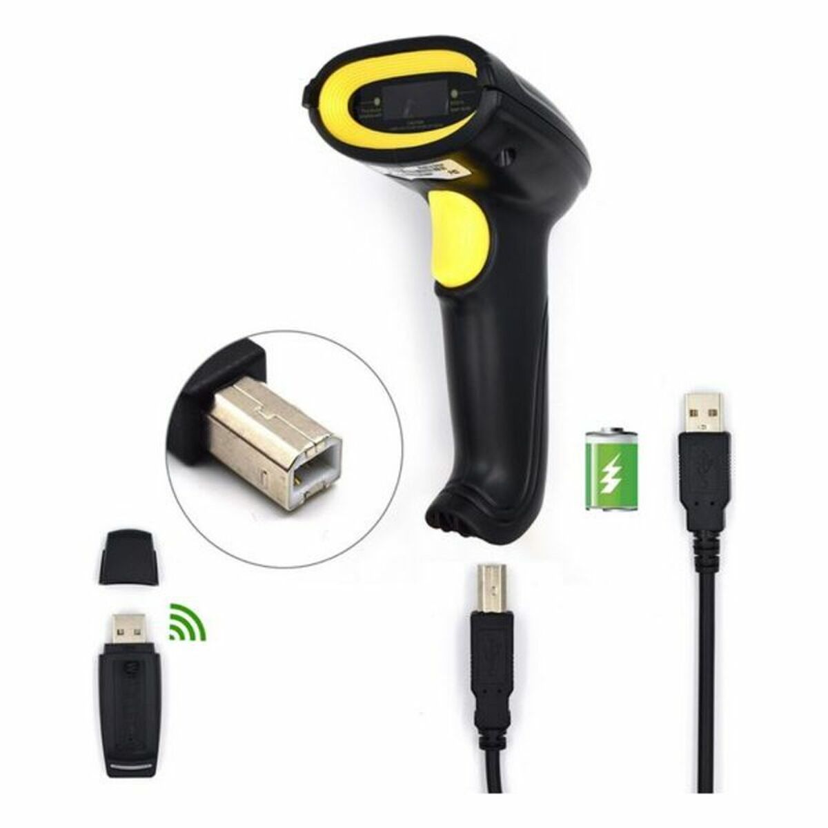 Сканер штрих-кода с подставкой Ewent EW3430 LED USB-2