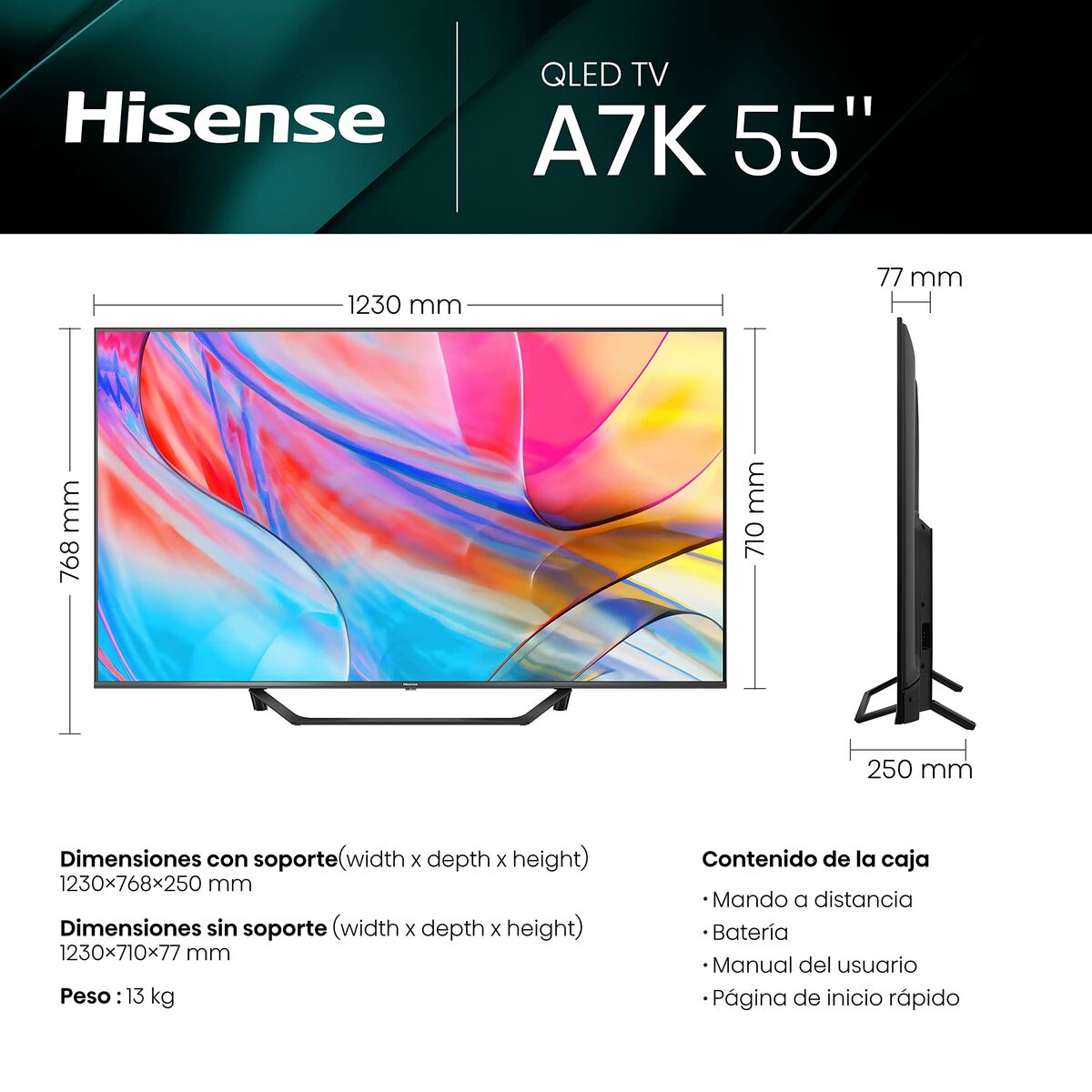 Hisense 55A7KQ 55 4K ULTRA HD QLED WI-FI 4K Ultra HD 55 QLED Smart TV-2