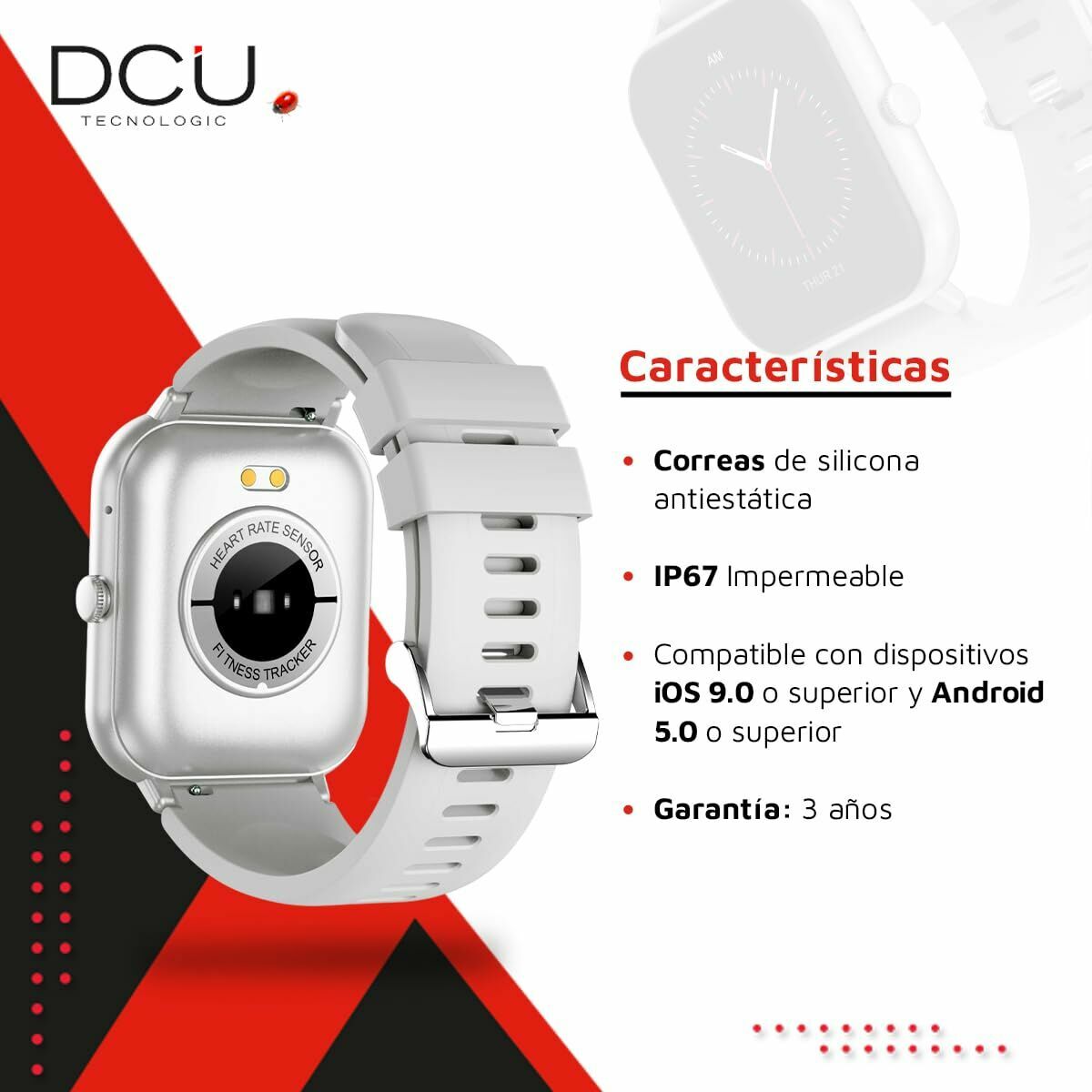 Умные часы DCU CURVED GLASS PRO 1,83 Серый-3
