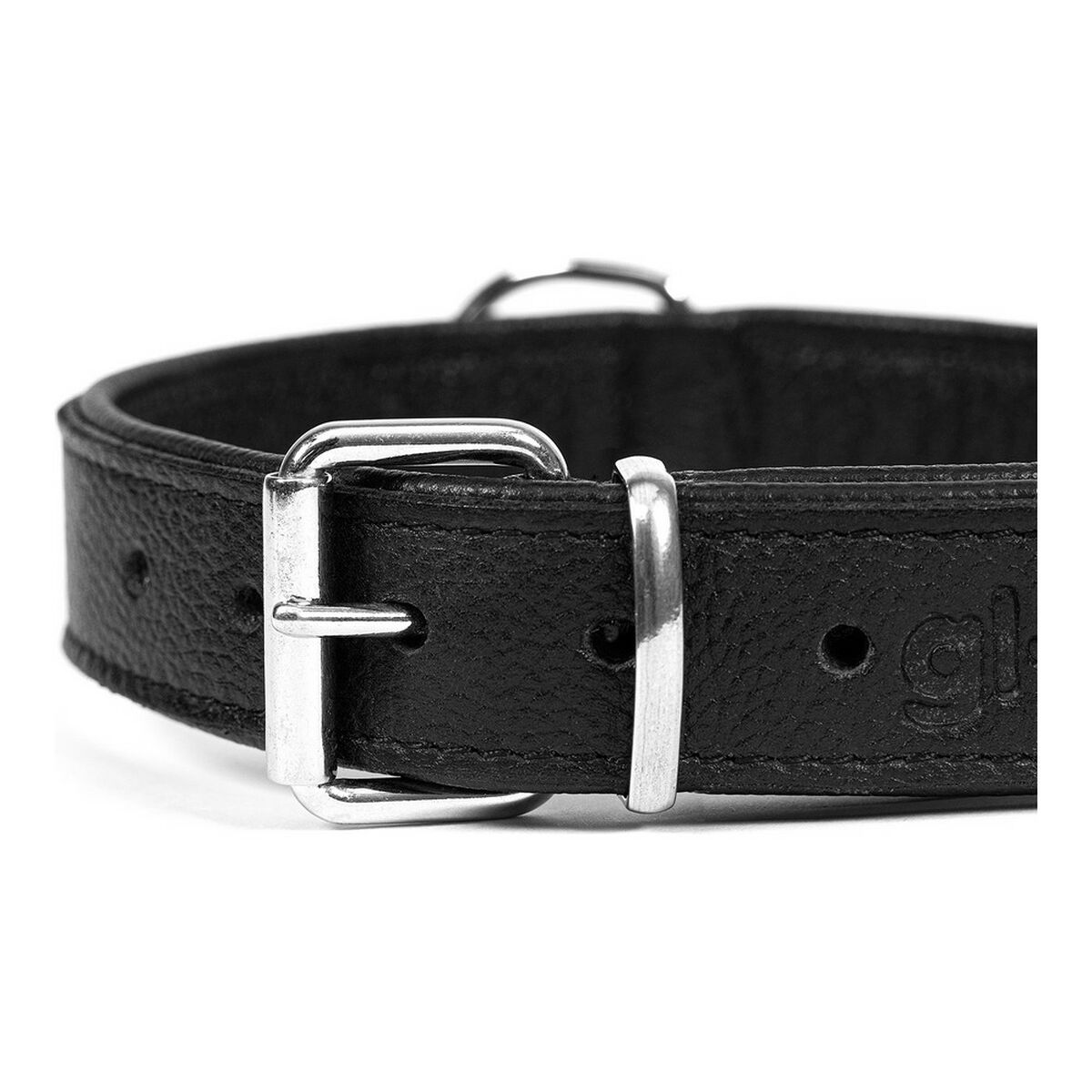 Gloria Drymilled Black Dog Collar (30 x 1.5 cm)-2