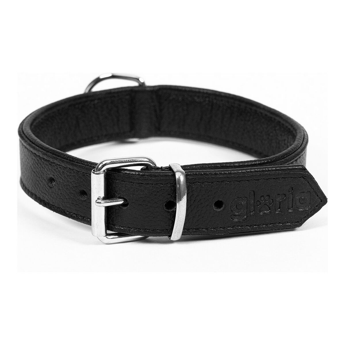 Gloria Drymilled Black Dog Collar (30 x 1.5 cm)-3