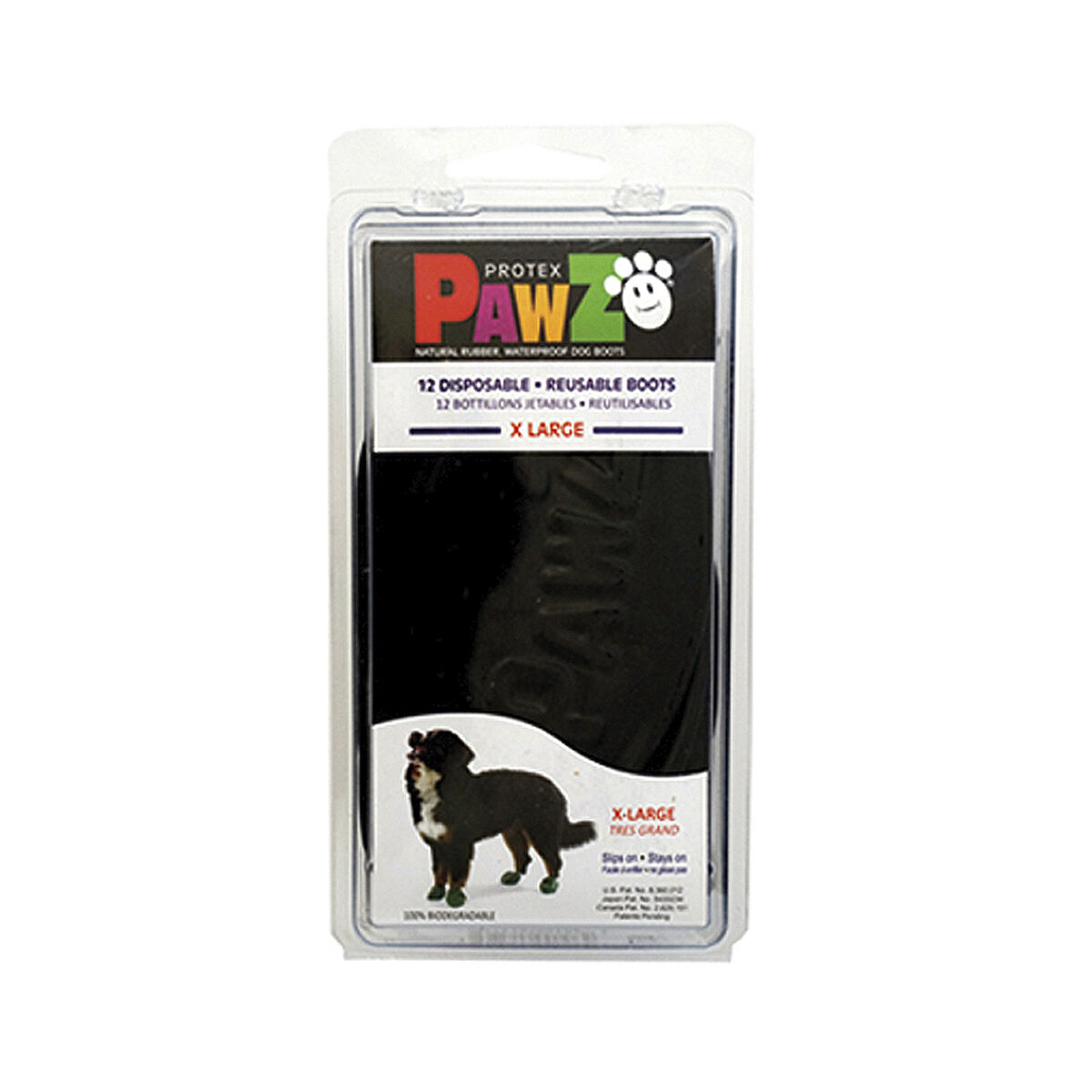 Pawz Shoes Dog 12 pieces Black Size XL