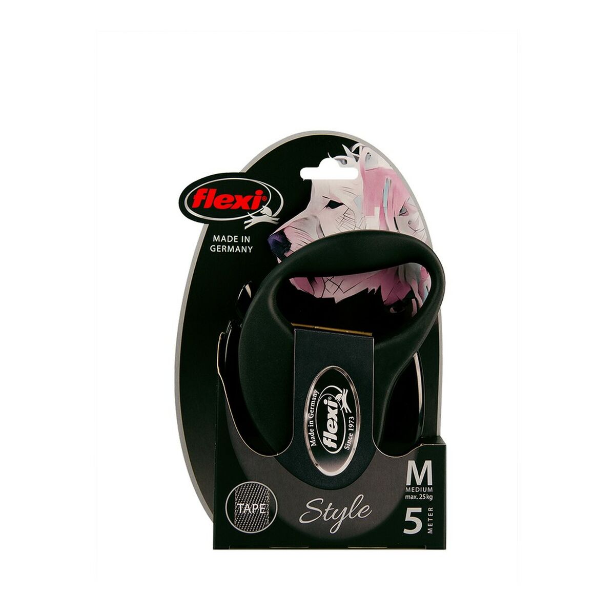 Correia para cães Flexi ESTILO 5 m Preto Tamanho M-5