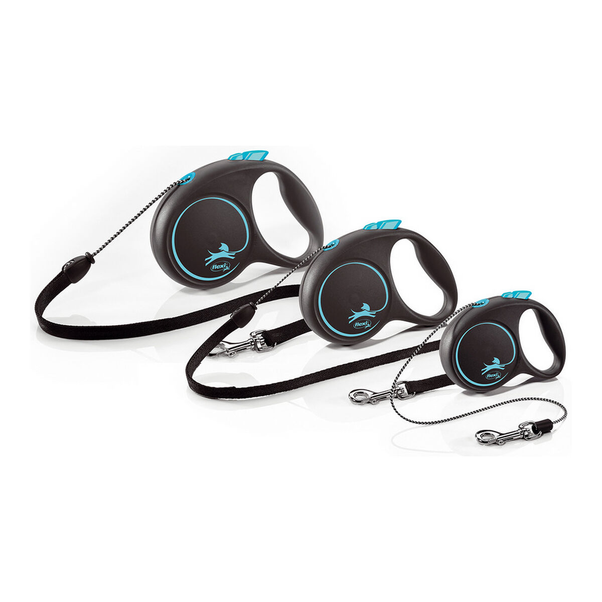 Повідець для собак Flexi BLACK DESIGN 5 m Розмір S Зелений-2