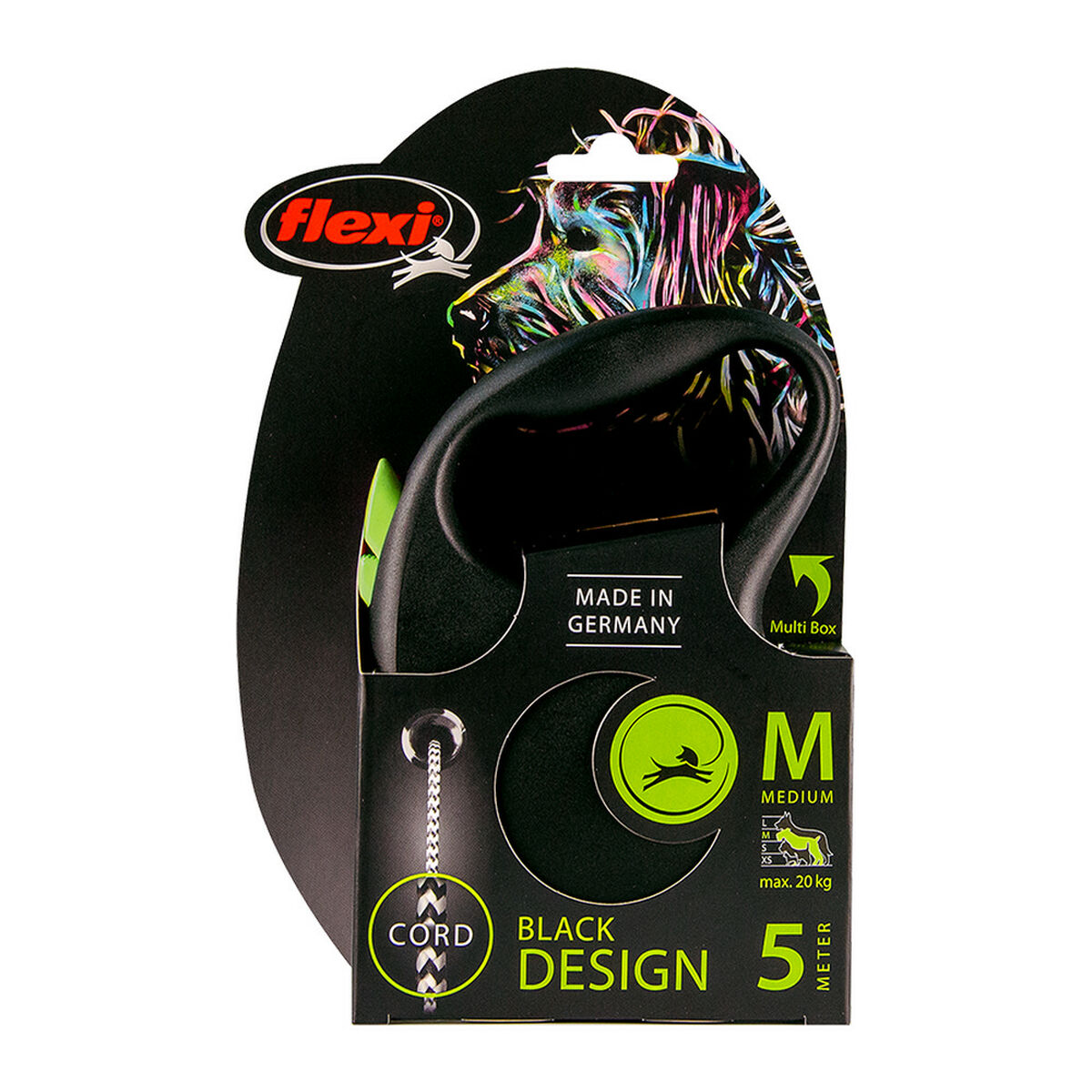Повідець для собак Flexi BLACK DESIGN 5 m Розмір S Зелений-3