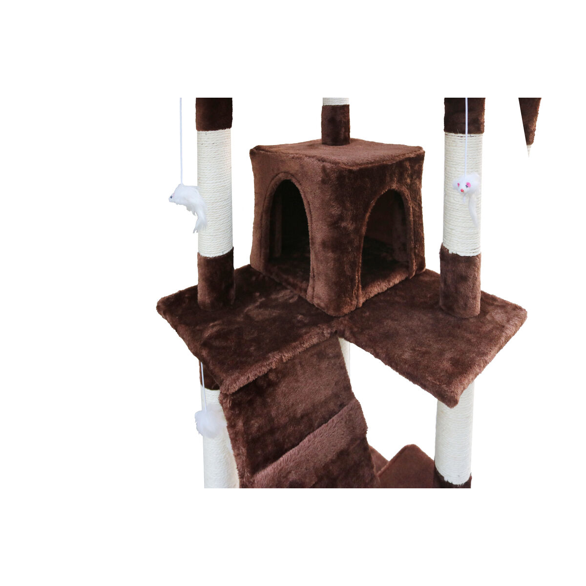 Кошачья когтеточка Gloria 50 x 50 x 170 cm Коричневый Деревянный бумага Сизаль-7