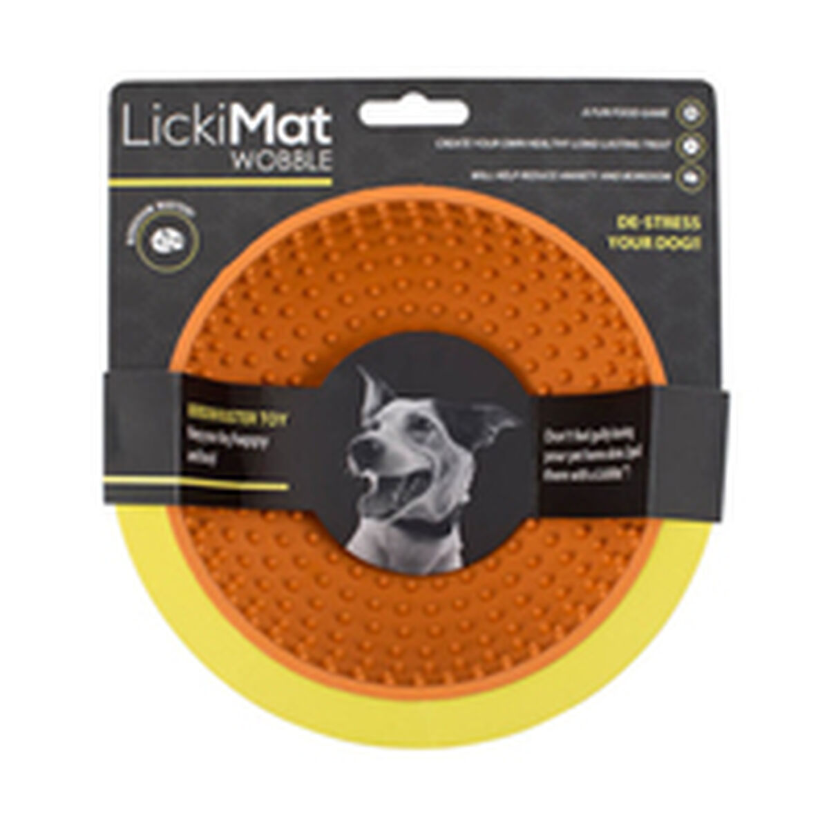 Alimentação para cães Lickimat Wobble Laranja Orange Borracha-2