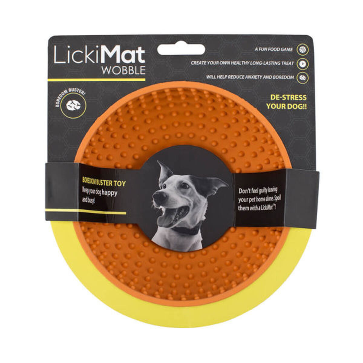 Alimentação para cães Lickimat Wobble Laranja Orange Borracha-3