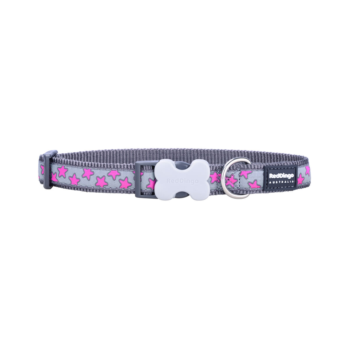 Collar de perro Red Dingo STYLE HOT PINK ON COOL GREY 31-47 cm-2