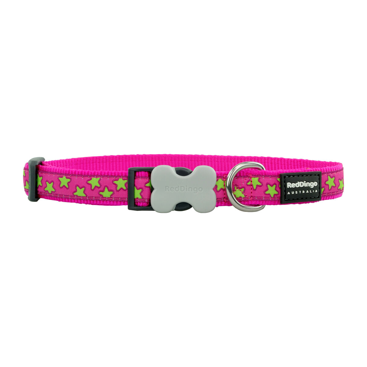 Собачий ошейник Red Dingo STYLE STARS LIME ON HOT PINK 31-47 cm-3