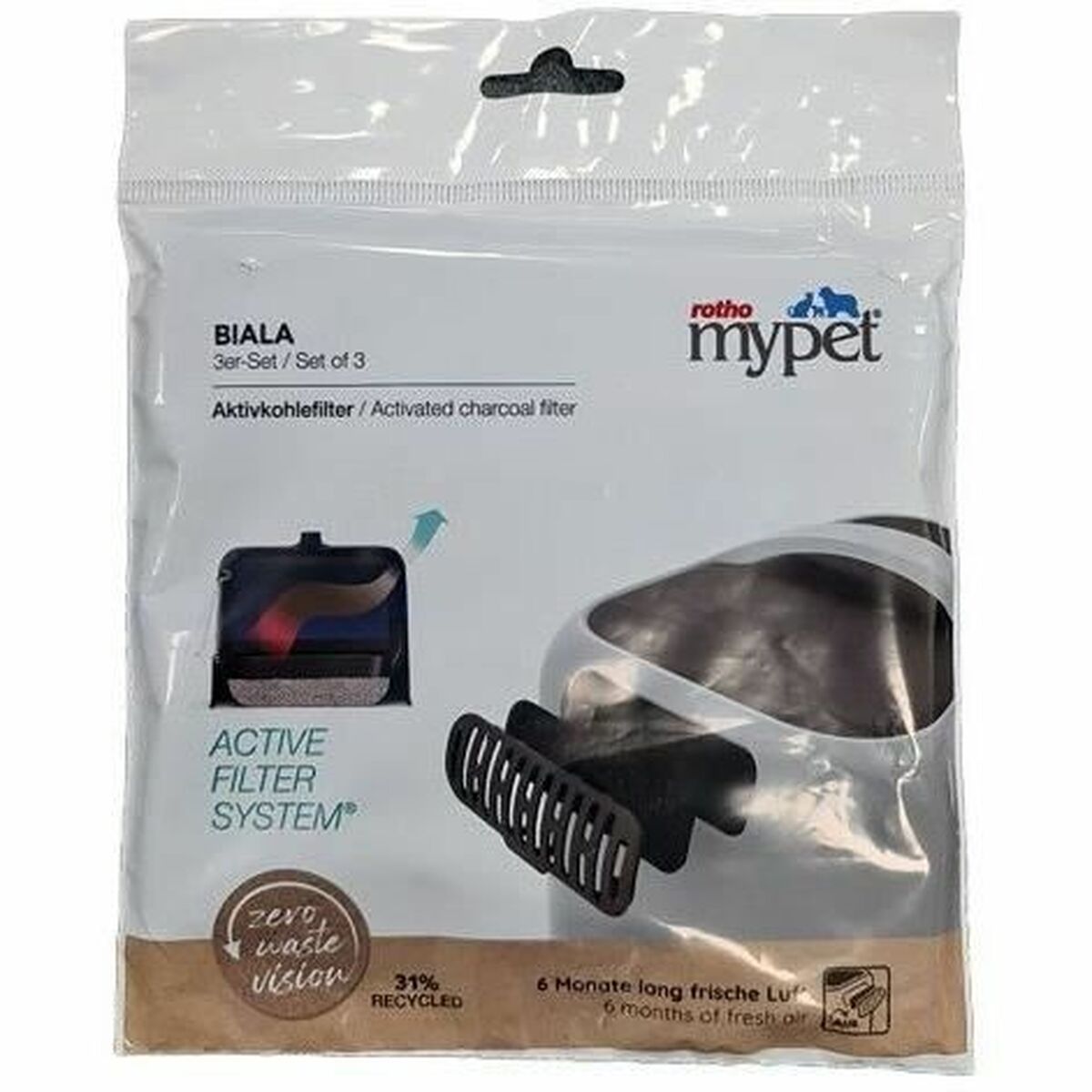 Rotho My Pet Karbon Filtre 3 adet-4