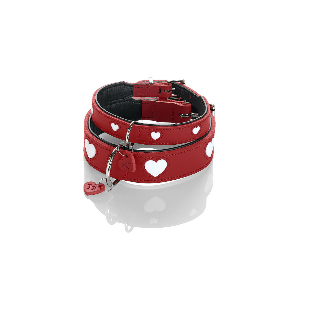 Coleira de cão Hunter Love XS/S 30-34 cm Rojo/Branco-5
