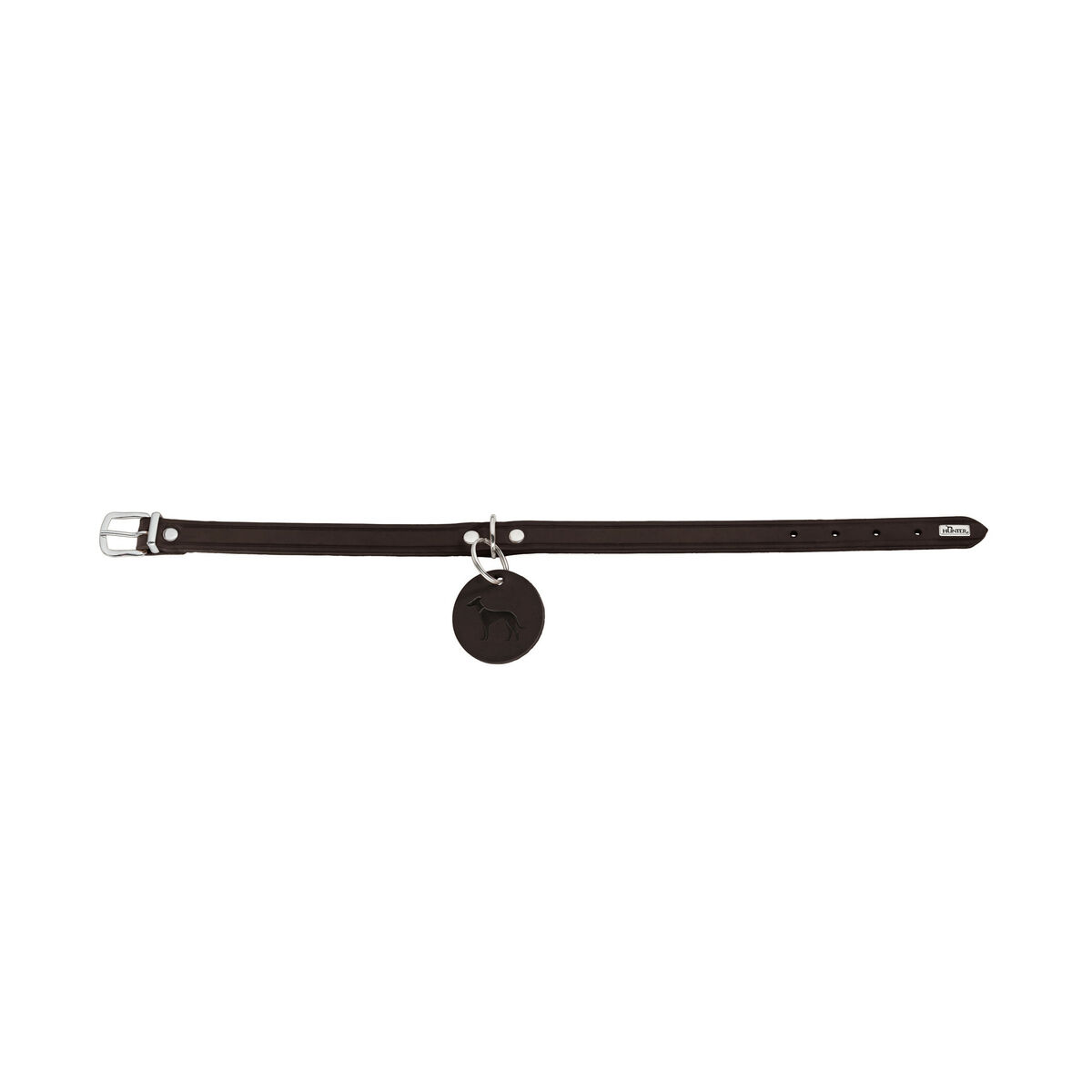 Собачий ошейник Hunter Aalborg Шоколад S/M 37-43 cm-2
