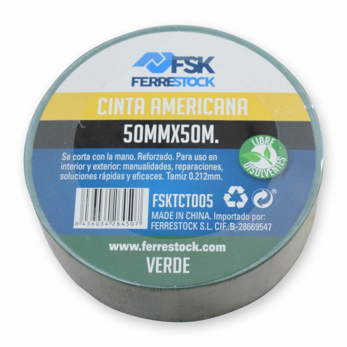 Американская лента Ferrestock Зеленый 50 mm x 50 m-2