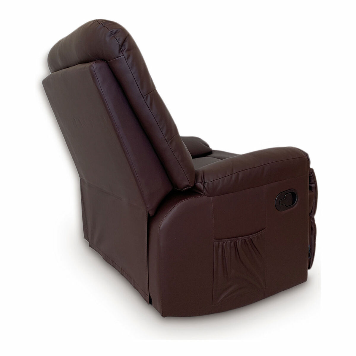 Poltrona de massagem Modelo Astan Hogar Instrução Chocolate Pele Artificial-2