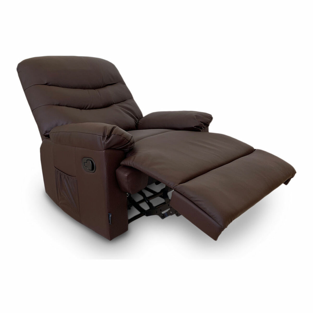 Poltrona de massagem Modelo Astan Hogar Instrução Chocolate Pele Artificial-3
