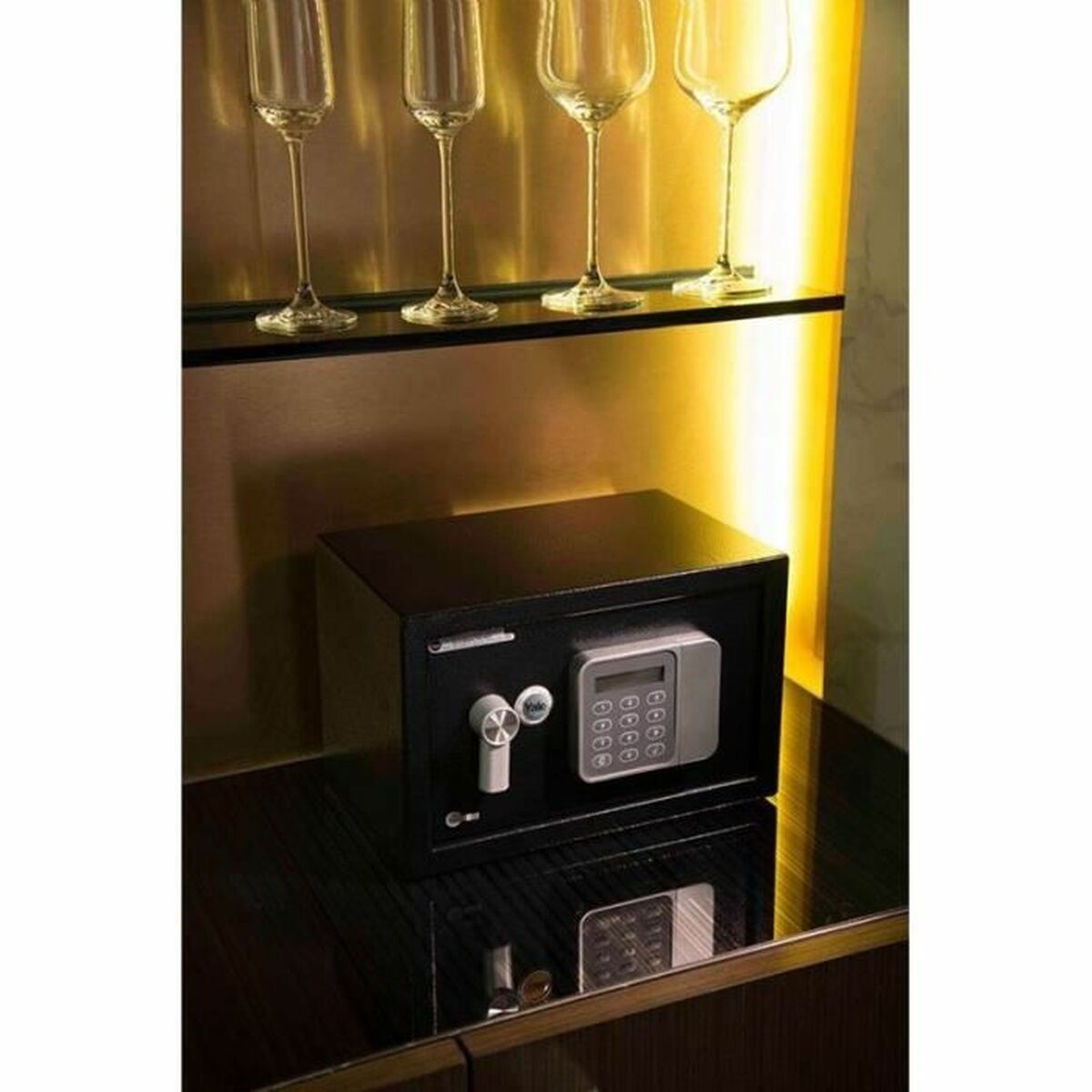 Сейф с электронным замком Yale Чёрный 8,6 L 20 x 31 x 20 cm Сталь-2