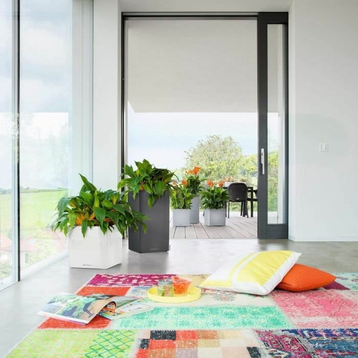 Горшок с автополивом Lechuza Белый 40 x 40 x 76 cm-4