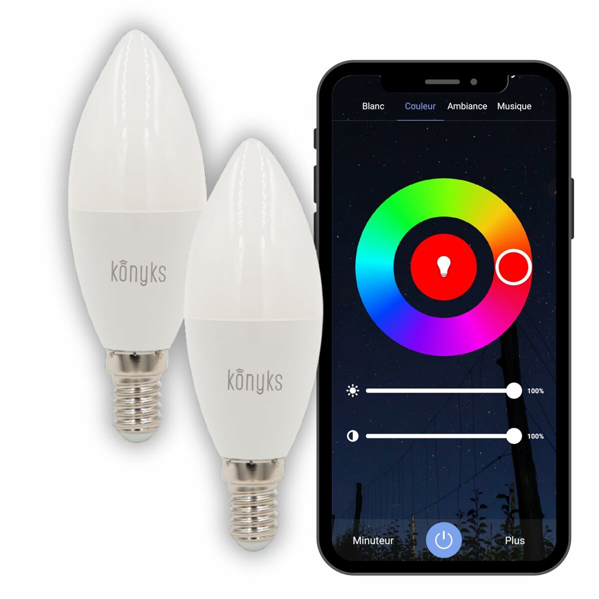 Konyks e14 weiße LED-Kerzenlampe-2