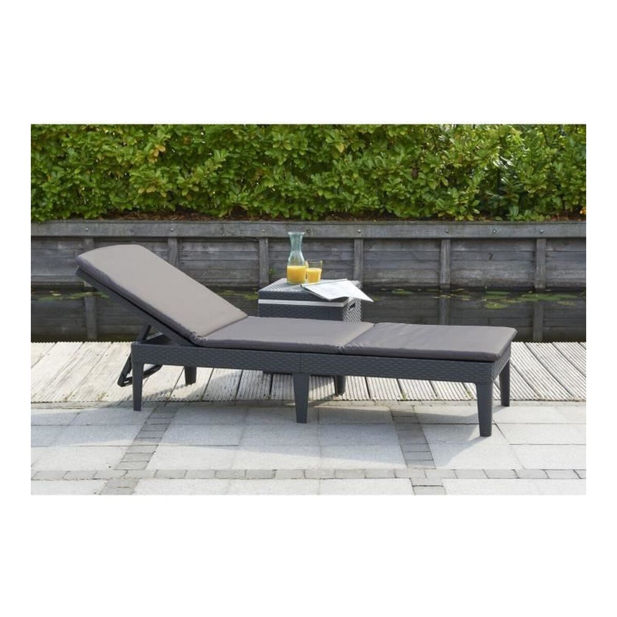 Chaise longue Allibert de KETER 8711245146294 Gri 187 x 58 x 29 cm-2