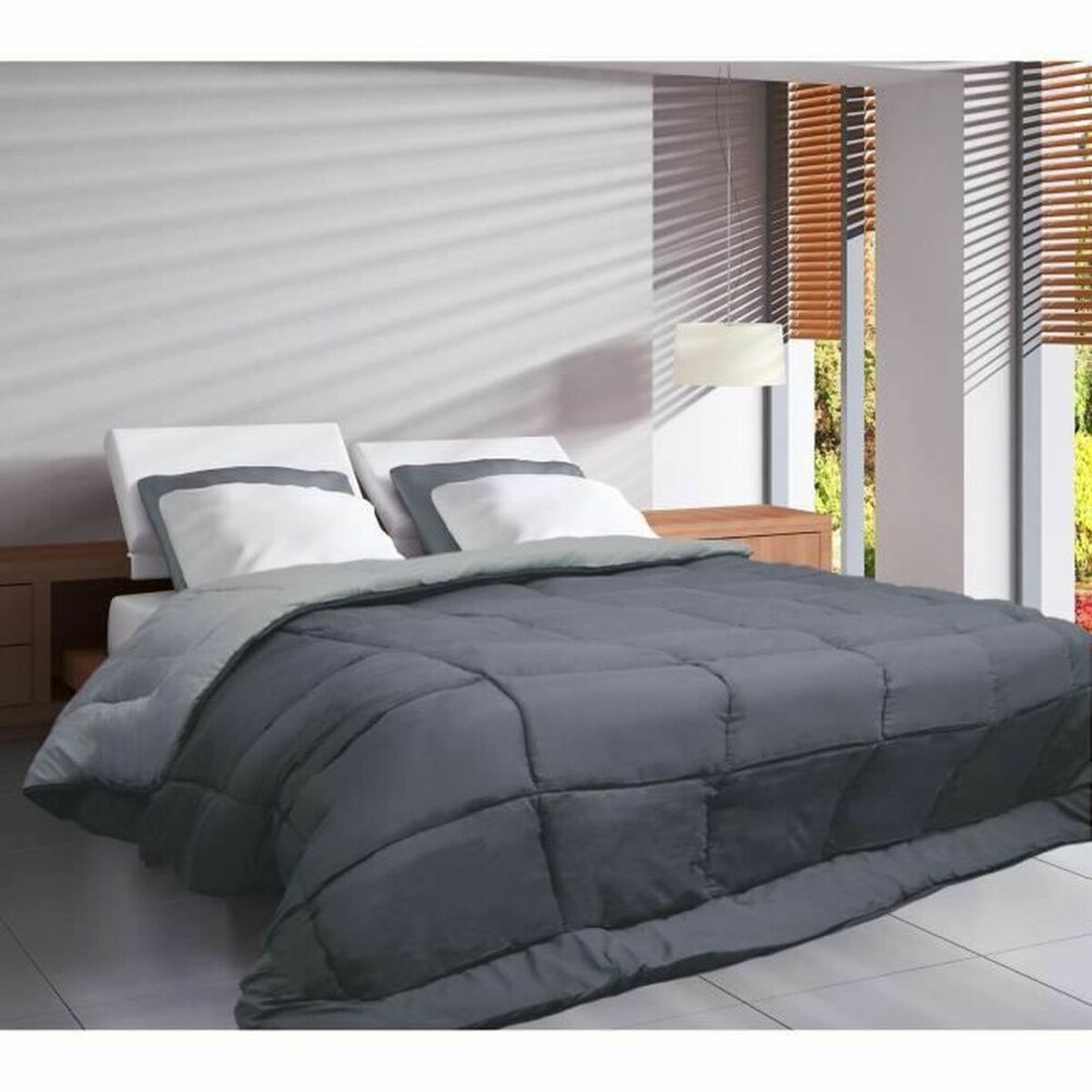 Постельное покрывало Poyet  Motte Calgary Серебристый 240 x 260 cm-3