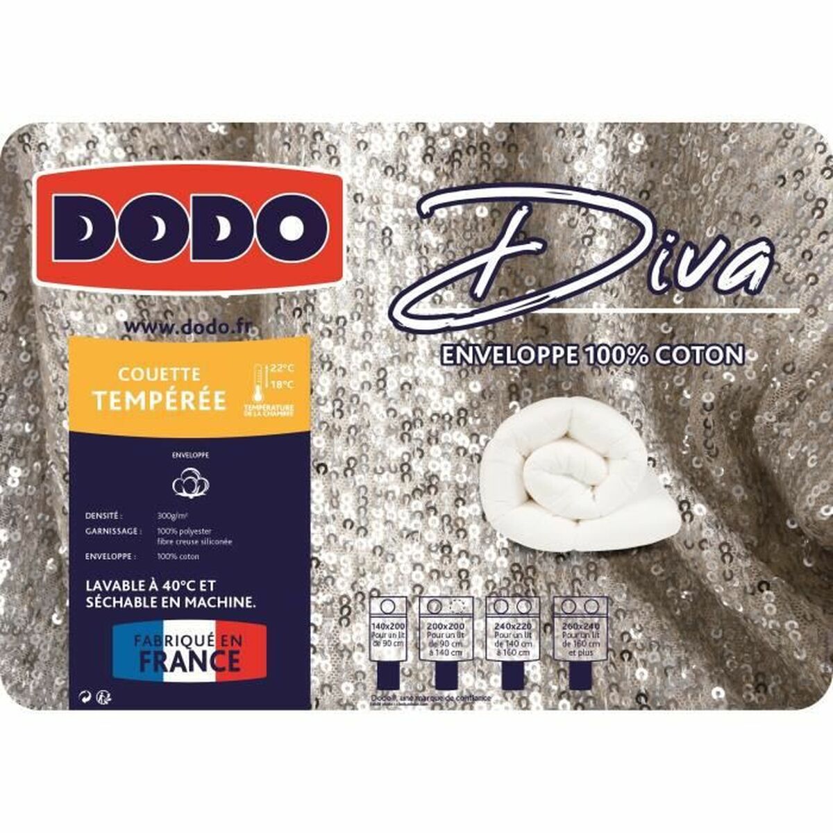 Скандинавское наполнение DODO Diva 200 x 200 cm 300 g/m²-2