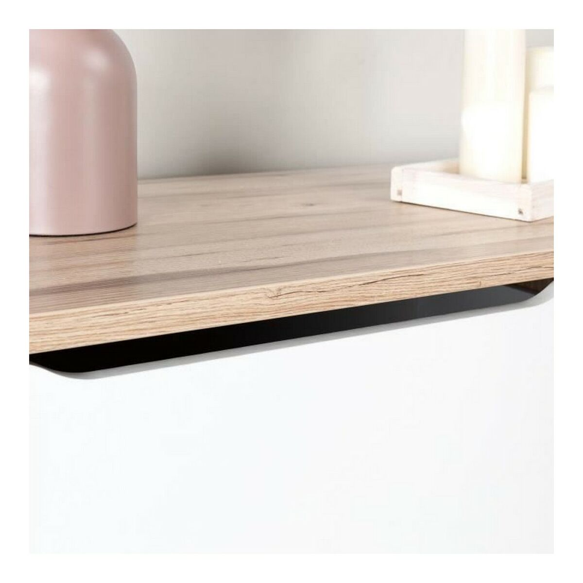 Tumba com caixas Vankka Carvalho de Madeira (80 x 42 x 86,3 cm)-2